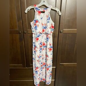 Girls floral halter maxi dress - medium